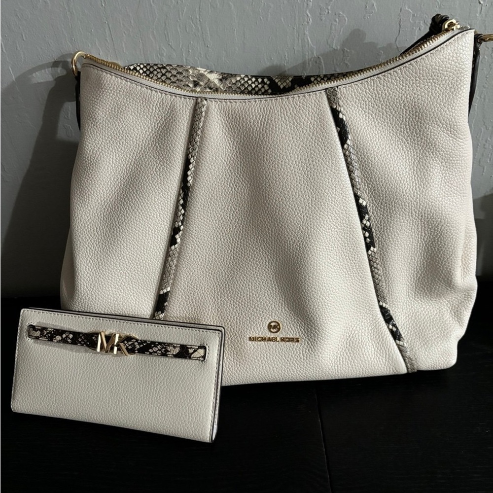 Michael Kors Bag with Snakeskin Accents and matching wallet